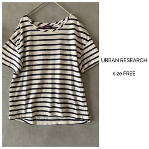 items URBAN RESEARCH 麻混ボーダーTシャツ 少し透けます