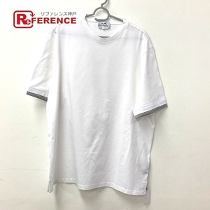 未使用 HERMES エルメス Piqures Sellie カットソー トップス アパレル 半袖Ｔシャツ ホワイト メンズ【中古】