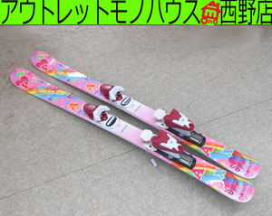 スキー板 106cm KAZAMA SPAX ROCKER ピンク系 ビンディング付き カザマ 子供 カービング 札幌 西野店