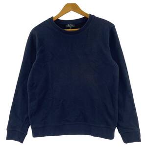 A.P.C. アーペーセー クルーネック スウェット カットソー sizeXS/ネイビー