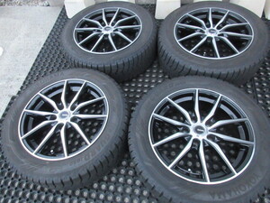 (格安売切り+冬用)set!! G.Speed (BKP) (16x6,5+38 5H/114,3) バリ溝(YOKOHAMA iG60) 205/55R16 シルビア スカイライン マークⅡ クレスタ 