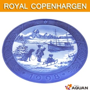 セール ROYAL COPENHAGEN ロイヤルコペンハーゲン イヤープレート 1998 WELCOME HOME インテリア 皿 未使用 aq1054