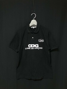 ◆CDG COMME des GARCONS コムデギャルソン CDG Play Polo　半袖ポロシャツ L　ブラック