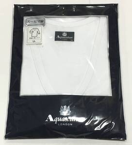 Aquascutum 長袖 U首シャツ 日本製 スーピマ綿100％　LL　アクアスキュータム