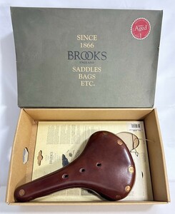 M2▲未使用 保管品▲サドル【ブルックス BROOKS ENGLAND】「SADDLES BAGS ETC B17」▲箱縦22cm横34cm送100▲レザー ブラウン