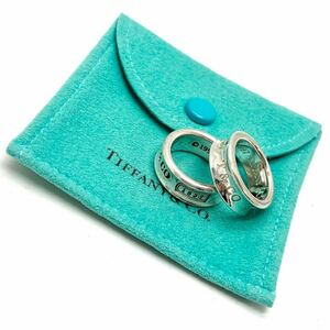 布袋付!［TIFFANY&Co. (ティファニー)ナローリング2点おまとめ］j 約14.3g jewelry accessory silver 1997 7.5号 9号 925 DB0