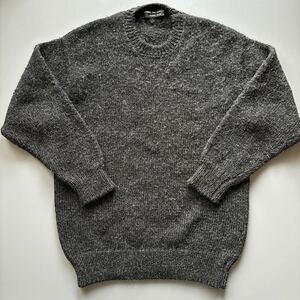 COMME des GARCONS HOMME PLUS ローゲージウールニットAD表記無し80年代アーカイブ コムデギャルソンオムプリュス シンプル クルーネック