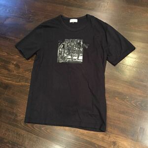 ミシェルクラン punk rock Tシャツ☆Michel Klein MK homme デザイン ブラック ストリート モード モノ シルエット パンク ロック バンド