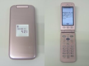 ユ■/Zこ8463　ドコモ docomo らくらくホン F-01M ピンク 簡易動作OK 初期化済 保証無