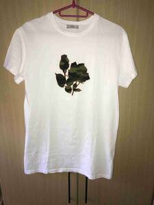 正規 16SS Dior Homme ディオールオム デザートローズ カモフラ カモフラージュ 薔薇 バラ プリント Tシャツ カットソー XS 333J660I9011