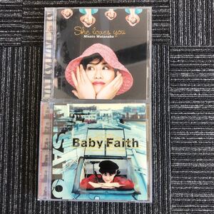 ｋ【あ3】★渡辺美里・2作品★Baby faith　/　She loves you　アルバム　CD　My Revolution　世界で一番遠い場所　懐メロ　ジャンク　現状