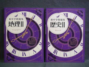 ★ 即発送 ★ 新品 最新版 新中学問題集 社会 地理Ⅱと歴史Ⅱ の２冊 ２年 中２ 解答と解説付