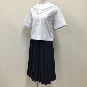 O135 (中古) 兵庫県 姫路市立 山陽中学校 (旧制服) セーラー服 上下セット /165A/W67/セーラー/スカート/女子学生/制服/中学校/高校/学生服