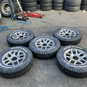 【良品】スズキ ジムニー 185/85R16(TOYO オープンカントリー)+純正ホイール(JB64) 希少5本セット