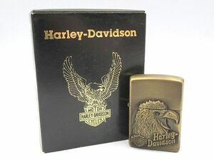 ☆未使用 Zppo ジッポー Harley Davidson ハーレーダビッドソン ビッグメタル イーグル オイルライター 30-300-04 ゴールドカラー 1994年製