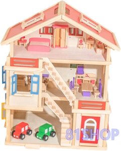 「81SHOP」木製ドールハウス DIY 工芸品 子供用クリエイティブドールハウスキット