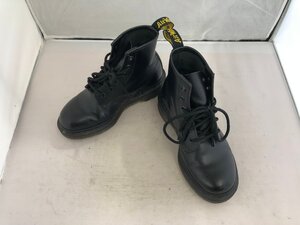 【Dr・Martens】ドクターマーチン　レディス編み上げブーツ　ブラック　レザー　約22．5～23cm　SY02-G7T