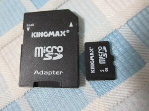 Kingmax microSDメモリカード 2GB アダプタ付属