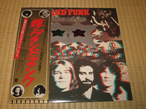 グランド・ファンク・レイルロード GRAND FUNK RAILROAD 輝くグランド・ファンク SHININ! ON 国内 LP 帯付 メガネ外れ トッド・ラングレン