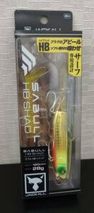 新品未使用　ジャッカル JACKALL サブル HB SHAD 28g　チャートゴールド 釣り具　ルアー