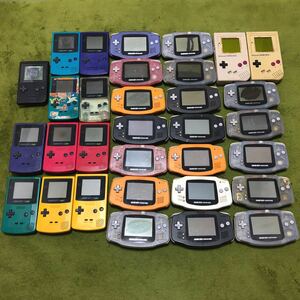 GB/GBA/GBC／GBP／GAMEBOY ADVANCE COLOR pocket/ゲームボーイ アドバンス ポケット カラー 本体/まとめ ジャンク 32台