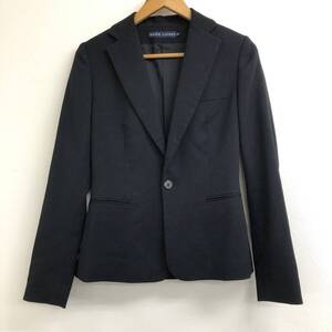 □RALPH LAUREN テーラードジャケット 黒 9 ラルフローレン レディース 日本製 ウール混 複数落札同梱OK B240912-5