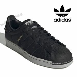 新品未使用 adidas 【27cm】スーパースター 定価14500円 superstar レザー 天然皮革 スニーカー アディダス super star 1601 靴 黒