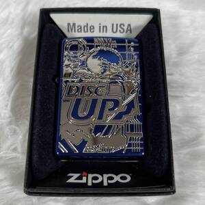 新品未使用 ZIPPO ジッポライター DISC UP ディスクアップ箱付き ブルー パチスロ 