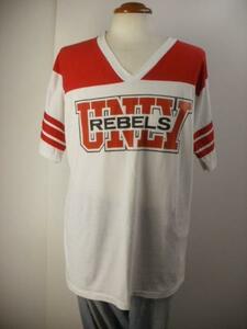 80s vintage　Tシャツ 白赤　XL　REBELS bantam ビンテージ　BIG　大きい　USA 古着 　sy424