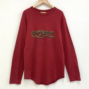 90s HYSTERIC GLAMOUR ラグラン カットソー レッド 赤 Fサイズ ヒステリックグラマー ロンT 長袖 Tシャツ 初期 VINTAGE archive 3030094