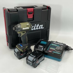 5854-送料一律【 makita 】 マキタ 40Vmax 充電式インパクトドライバ TD002GRDXO オリーブ バッテリー2個 充電器 ケース付 フルセット