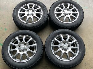 7～8分山 グッドイヤー ダンロップ 155/65R13 73Q 2017年2019年 LAYCEA 13x4J 4H 100 +30 4本 スタッドレスタイヤ