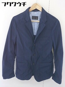 ◇ BLUE WORK ブルーワーク 3B 長袖 ジャケット ブルゾン サイズ M ネイビー メンズ