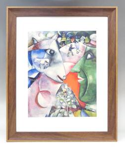 新品☆額付アートポスター◇マルク・シャガール☆Marc Chagall☆I and the Village, 1911☆絵画☆壁掛け☆インテリア☆名画☆148