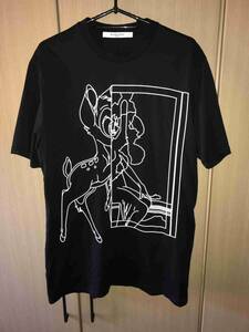 限定 国内正規 17SS GIVENCHY ジバンシー ジバンシィ Disney Bambi ディズニー バンビ コラボ モノトーン Tシャツ XS 17Y 7709 491