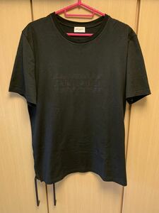 正規 21SS Saint Laurent Paris サンローランパリ シャドー ロゴ Tシャツ 黒 S 631836 YBVP2