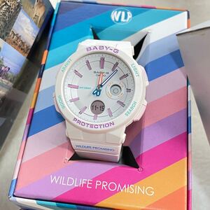 CASIO カシオ BABY-G 「WILDLIFE PROMISING」コラボレーションモデル BA-255WLP-7AJR ホワイト レディース 腕時計