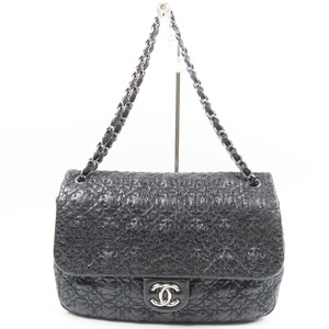 92829★1円スタート★CHANEL シャネル 外極美品 30cm ココマーク フラワー チェーンショルダーバッグ ブラック