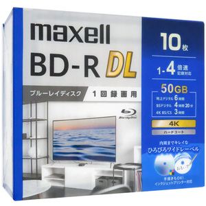 maxell 録画用ブルーレイディスク BD-R DL 4倍速 10枚組 BRV50WPG.10S [管理:1000025170]