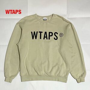 【人気】WTAPS　ダブルタップス　SCREEN WTVUA CREW SWEAT　ロゴスウェット　クルーネック　オーバーサイズ　裏起毛　212ATDT-CP01S