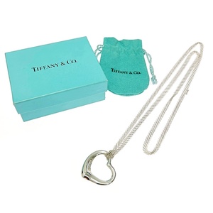 【箱付き】 TIFFANY&Co. ティファニー シルバー オープンハート メッシュチェーン ネックレス 23.4g 925刻印 318562 ネックレス