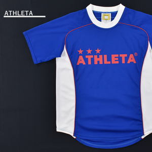 送料300円│ATHLETA アスレタ ★ 半袖 ゲームシャツ Tシャツ ブルー 青 メンズ S