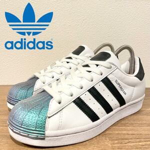 adidas SUPER STARアディダス スーパースター ホワイト シェルトゥ レディース FW6387 ローカットスニーカー 22cm 美品