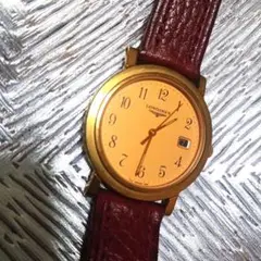 LONGINES 手巻き時計 オレンジ文字盤