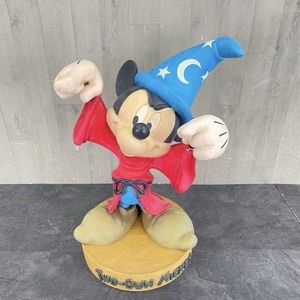 ディズニー ミッキーマウス 【中古】 大型 置物 フィギュア 魔法使い ディスプレイ 高さ45cm TWOGUNMickey 別土台付 ミッキー 破損有/59126