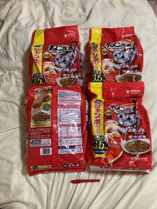 1-2袋色変更可入金前要連絡　猫餌　猫元気 赤　魚肉MIX 3.5kg 4袋　仕入除500円超10％オマケ　賞味2026/02 大袋1〜4出　小袋青猫砂も有120