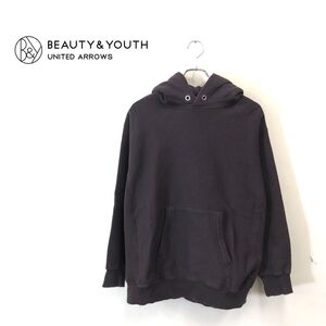 1D2244-Q◆BEAUTY&YOUTH UNTITLED ARROWS ビューティーアンドユース ユナイテッドアローズ パーカー 無地◆size L 茶系 ブラウン コットン