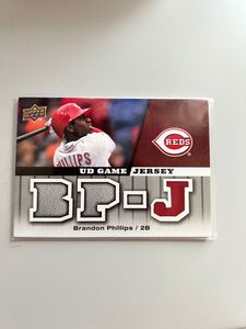 2009 UPPER DECK Game Jersey Brandon Phillips ジャージカード