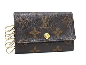 1円 ■美品■ LOUIS VUITTON ルイヴィトン M62630 モノグラム ミュルティクレ6 6連 キーケース 鍵入れ ブラウン系 FF2577