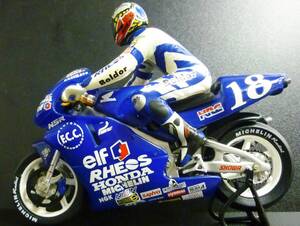 1/24 ホンダ NSR500 青木宣篤 ☆フィギュア付き レオス エルフ FCC チーム #18 HONDA NSR V4 N.Aoki 1997 VITESSE ビテス　ONYX オニキス